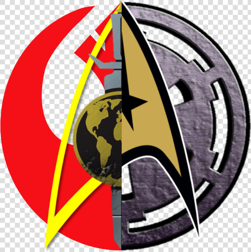 Star Trek Vs Wars   Star Trek Star Wars Symbol  HD Png DownloadTransparent PNG