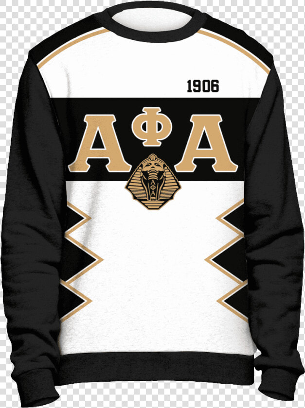 Alpha Phi Alpha Initials And Year Black Sweatshirt   Omega Psi Phi Ugly Christmas Sweater  HD Png DownloadTransparent PNG