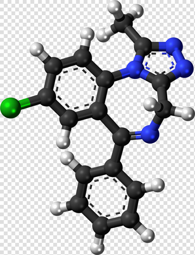 Alprazolam Molecule Ball   Ocrelizumab Molecule  HD Png DownloadTransparent PNG