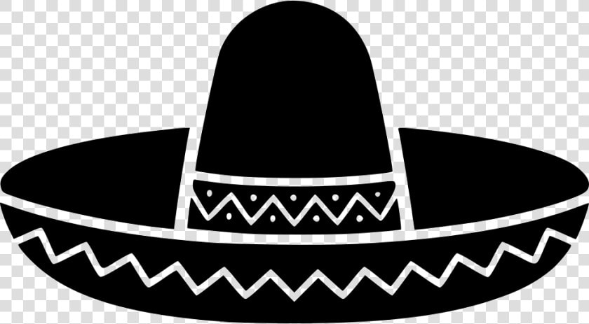 Transparent Maracas And Sombrero Clipart   Sombrero Hat Clipart Black And White  HD Png DownloadTransparent PNG