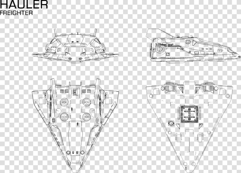 Drawing Spaceships Concept   Hauler Elite Dangerous Concept Art  HD Png DownloadTransparent PNG