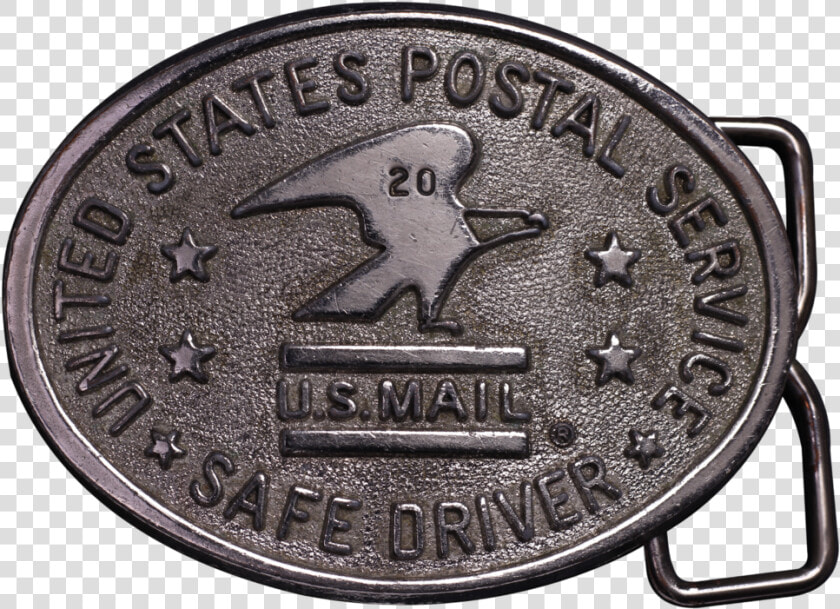 Post Office Usps 🇺🇸 Us Mail 20 Year Safe Driver Employee   Belt Buckle  HD Png DownloadTransparent PNG