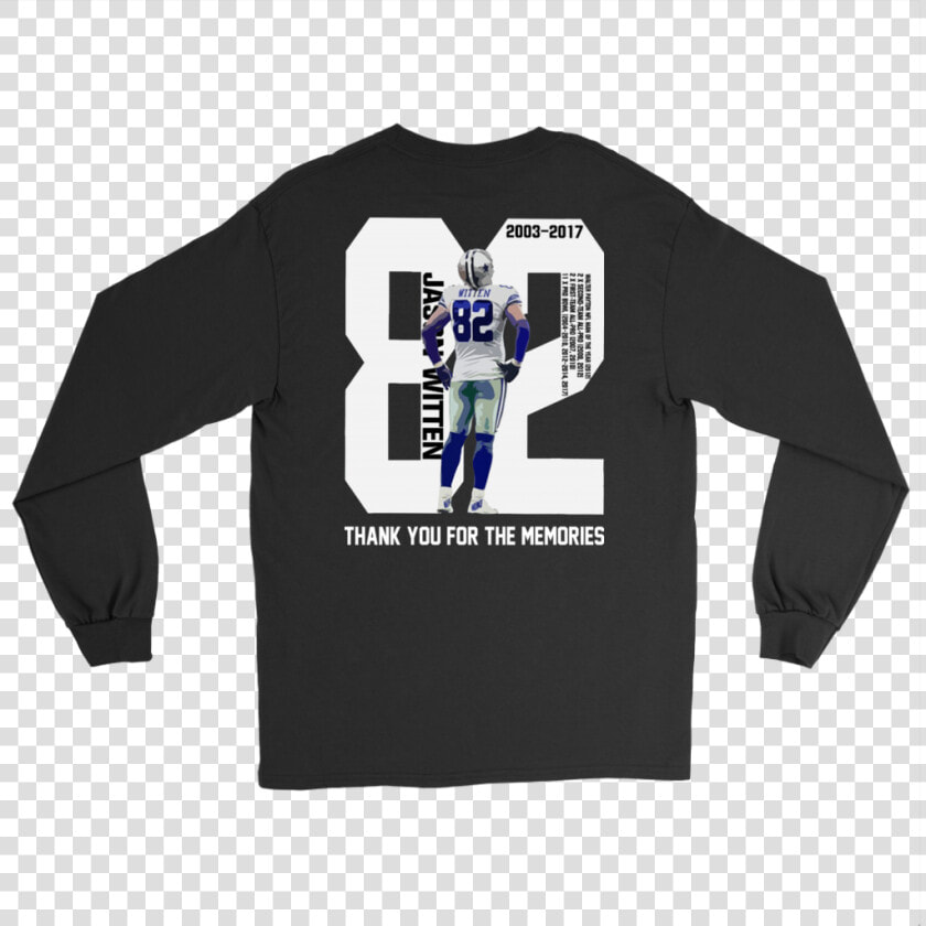 Jason Witten Thank You For The Memories Shirt   Gildan Black Long Sleeve Shirt  HD Png DownloadTransparent PNG