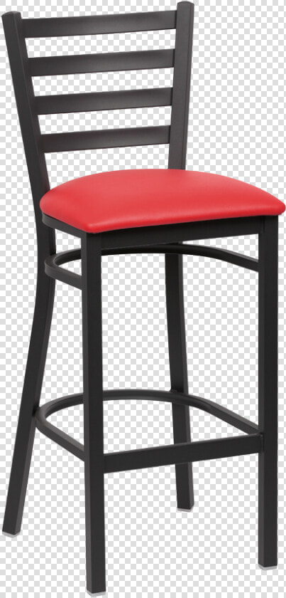 Royal Industries Ladder Back Matte Black Finish Metal   Commercial Bar Stool  HD Png DownloadTransparent PNG