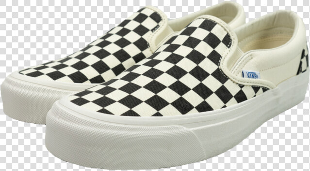 Slip On Black And White Checkered Vans  HD Png DownloadTransparent PNG