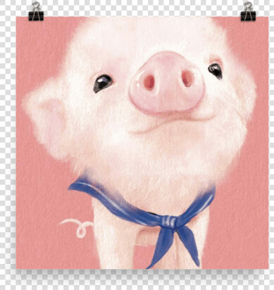 Watercolor Pig Auggie Lamb   Christmas Pig Painting  HD Png DownloadTransparent PNG