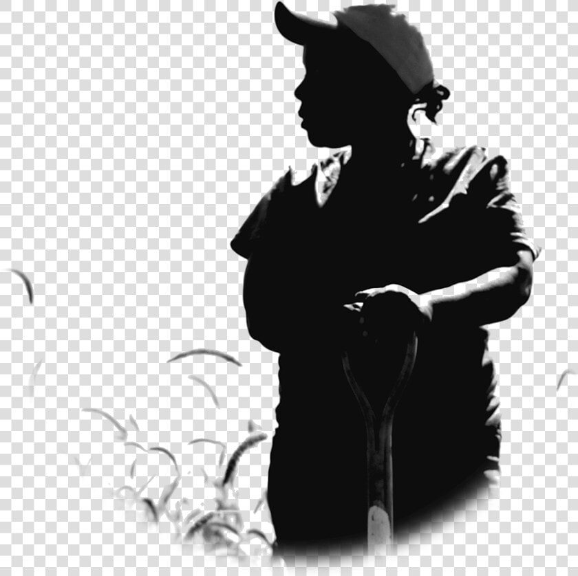 Black Farmer Png   Clipart Farmer Black And White Siluet  Transparent PngTransparent PNG