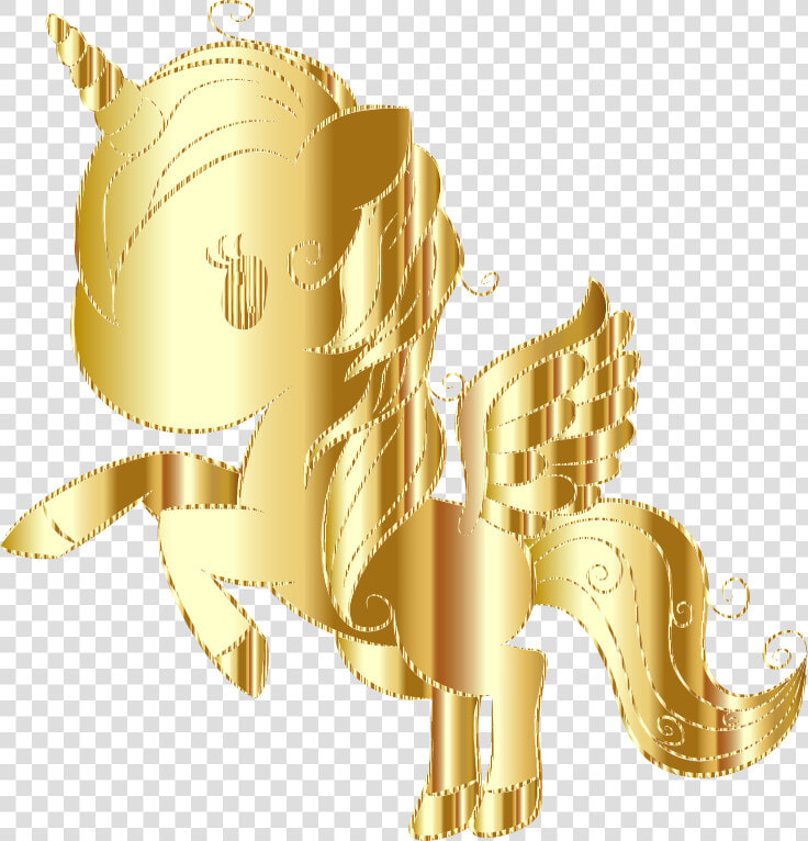 Cuddly Unicorn By Annalise1988 Sparkling Gold   Illustration  HD Png DownloadTransparent PNG