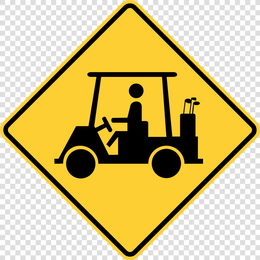 Golf Cart Sign Png Clipart   Golf Cart Crossing Sign  Transparent PngTransparent PNG