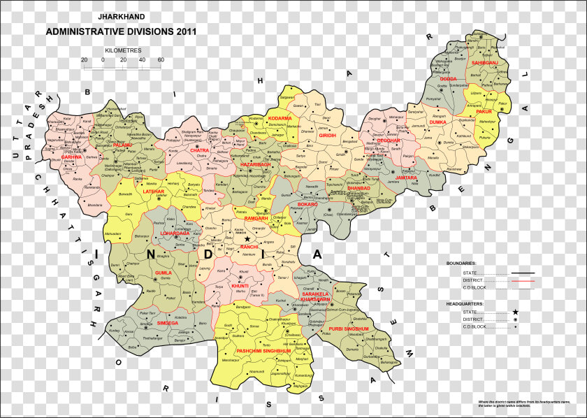 Political Map Of Jharkhand  HD Png DownloadTransparent PNG