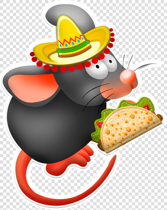 Taco Mouse  Taco  Mouse  Sombrero  Mexican  Mice   Mouse In Sombrero Cartoon  HD Png DownloadTransparent PNG