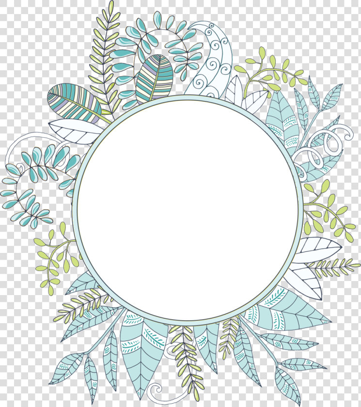 Hand Painted Linear Leaf Circle Png Transparent   Transparent Leaf Circle  Png DownloadTransparent PNG