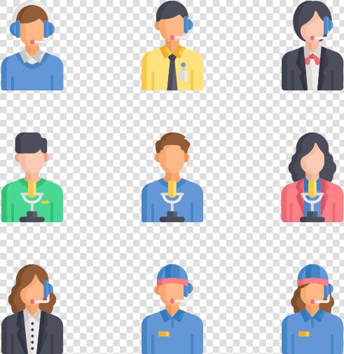 Call Center Avatars   Cartoon  HD Png DownloadTransparent PNG