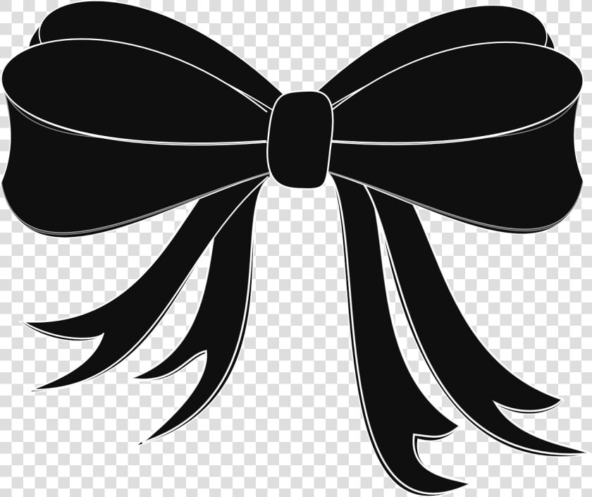 Corbata De Moño  Negro  Cinta  Elegante  Presente   Ribbon Black And White  HD Png DownloadTransparent PNG