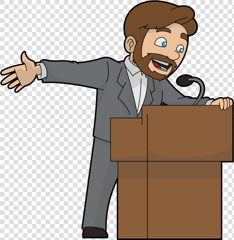 Cartoon Man Speaking In Public  HD Png DownloadTransparent PNG