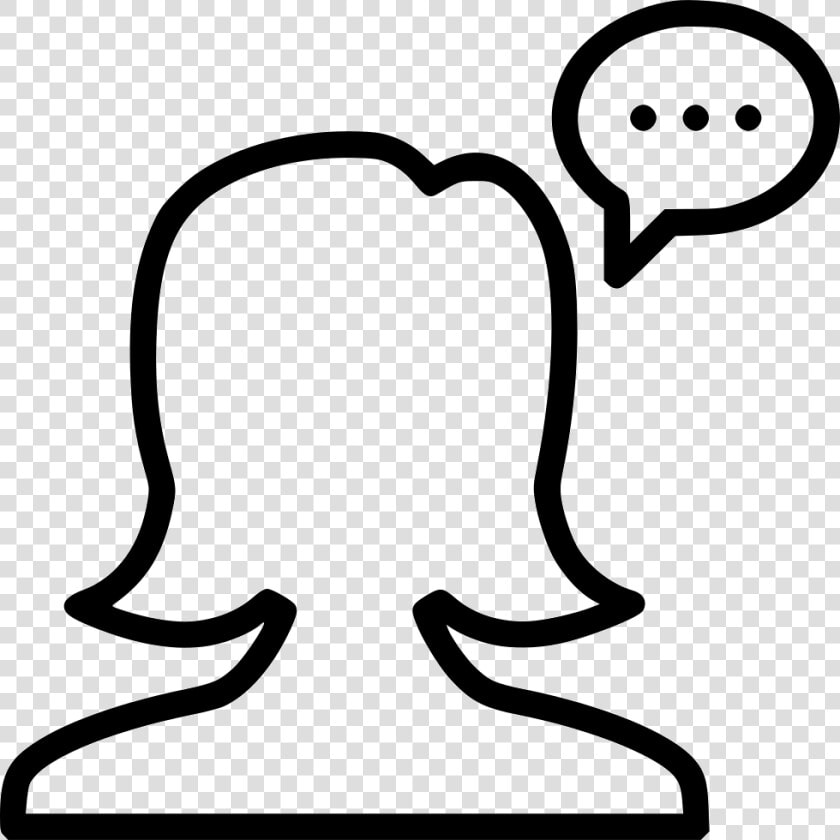 Woman Girl Female Chat Message Talk Im Png Icon Free   Icon  Transparent PngTransparent PNG