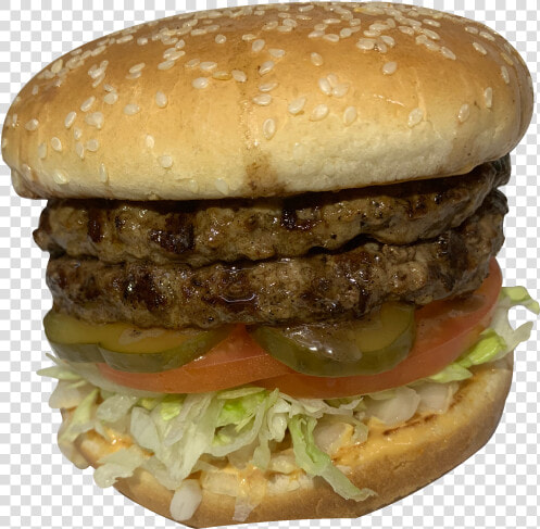 Double Jumbo Burger At Triangle Drive In Fresno Ca   French Fries  HD Png DownloadTransparent PNG