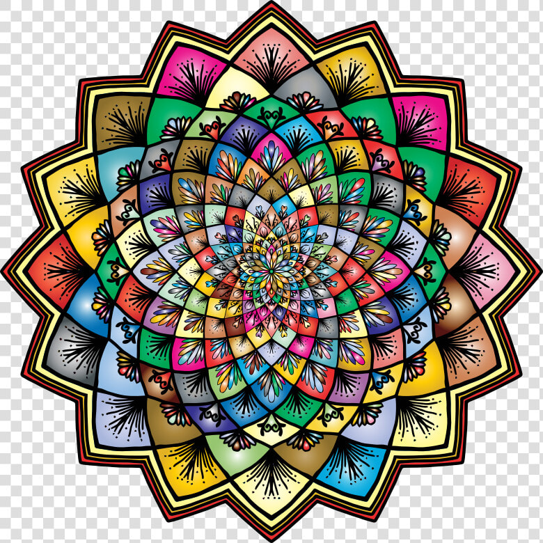 Clipart Prismatic Floral Mandala Iii   Mandala Png  Transparent PngTransparent PNG