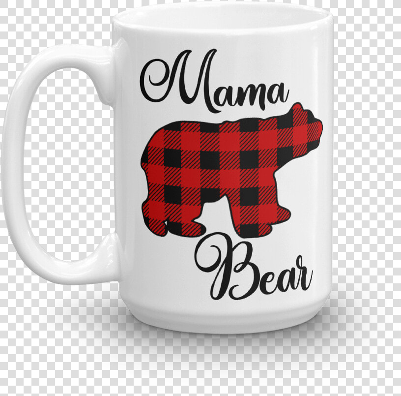 Buffalo Check Mama Bear Mug   Mug  HD Png DownloadTransparent PNG