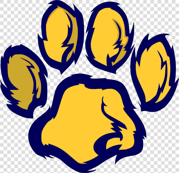 Cougar Clipart Gold   Blue And Gold Paw Print  HD Png DownloadTransparent PNG