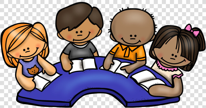 Reading Clip Art Kindergarten   Small Group Reading Clipart  HD Png DownloadTransparent PNG