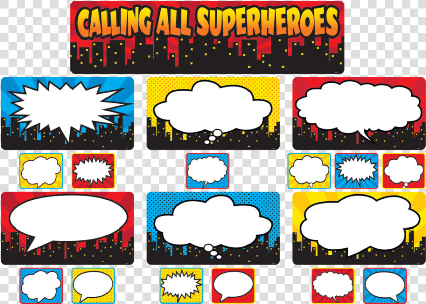 Tcr5825 Calling All Superheroes Mini Bulletin Board   Classroom Bulletin Board Superhero Theme  HD Png DownloadTransparent PNG