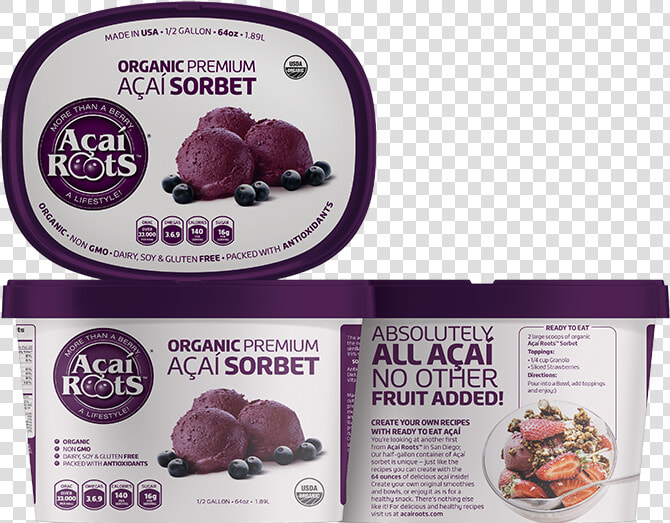 Acai Roots Sorbet   Png Download   Gelato  Transparent PngTransparent PNG