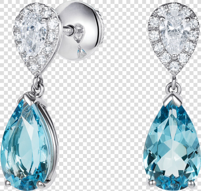 Burlington Aquamarine And Diamond Earrings   Earrings  HD Png DownloadTransparent PNG