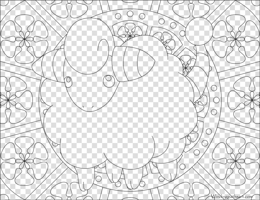 Mandala Coloring Pages Pokemon Mew   Png Download   Alola Pokemon Colouring Pages  Transparent PngTransparent PNG