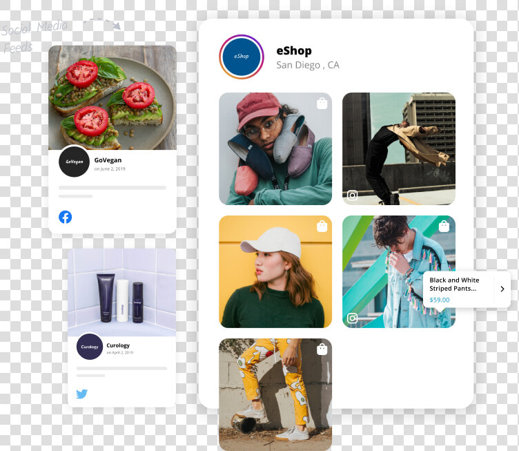 Facebook And Instagram Feed Widget   Collage  HD Png DownloadTransparent PNG