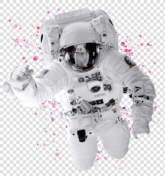 Transparent Splatters Png   Astronaut In Space Black Background  Png DownloadTransparent PNG