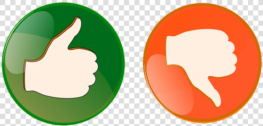 Right  Wrong  Button  Thumbs Up  Thumbs Down  Orange   Pros And Cons Png  Transparent PngTransparent PNG