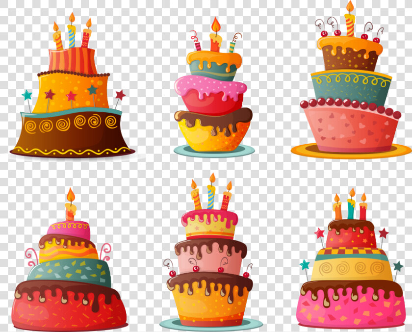 Vector Chocolate Birthday Cake Cupcake Cartoon Clipart   Transparent Birthday Cake Vector  HD Png DownloadTransparent PNG