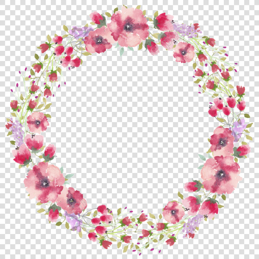 Watercolor Flower Border Free   Flower Circle Border Png  Transparent PngTransparent PNG