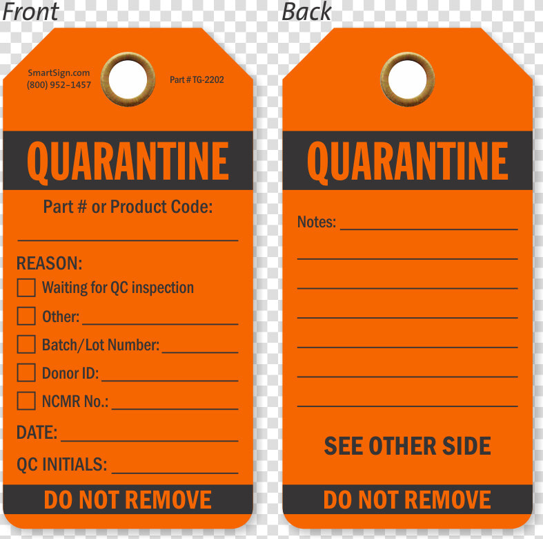 Quarantine Do Not Remove Qa Approved Tag   Qa Tag  HD Png DownloadTransparent PNG