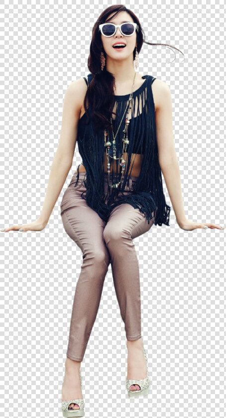 Tiffany Hwang Tumblr Edit   Png Download   Picsart Sitting Girl Png  Transparent PngTransparent PNG