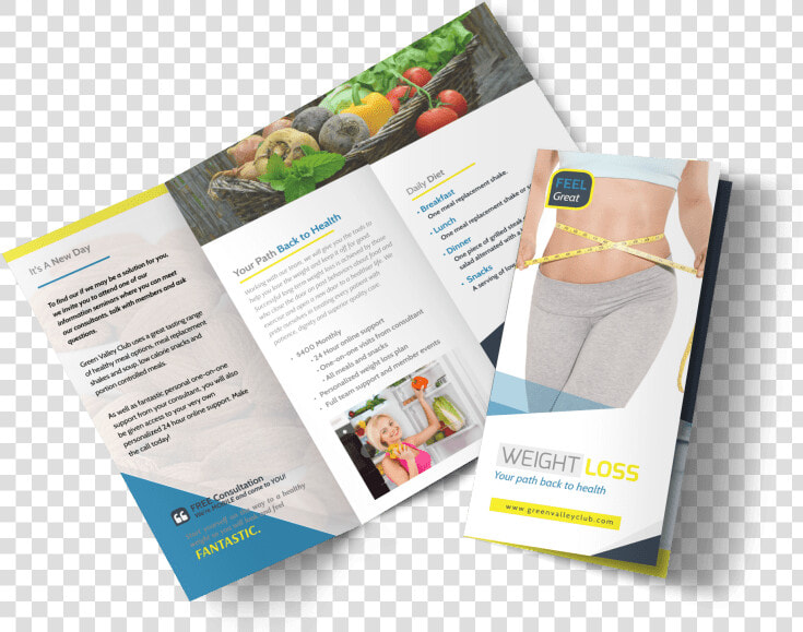 Weight Loss Brochures Tri fold Brochure Template Preview   Brochure  HD Png DownloadTransparent PNG