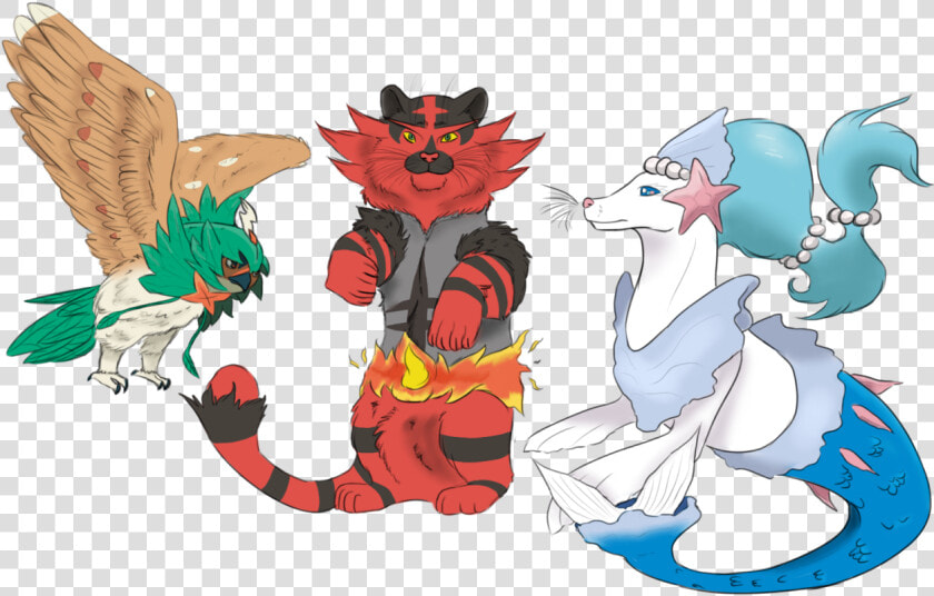 Transparent Decidueye Png   Decidueye Incineroar And Primarina  Png DownloadTransparent PNG