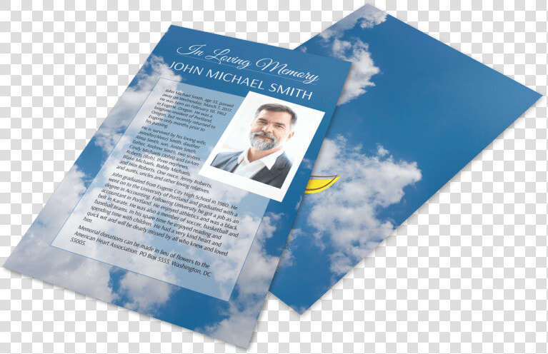 Funeral Memorial Flyer Template Preview   Brochure  HD Png DownloadTransparent PNG