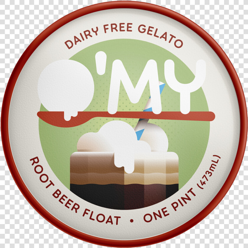 Root Beer Float Gelato Container Lid   O My Gelato  HD Png DownloadTransparent PNG