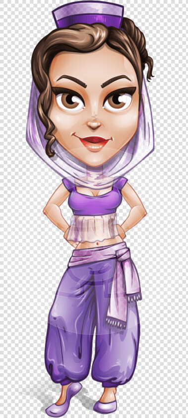 Exotic Eastern Woman Cartoon Vector Character Aka Leyla   Arabian Girl Cartoon  HD Png DownloadTransparent PNG