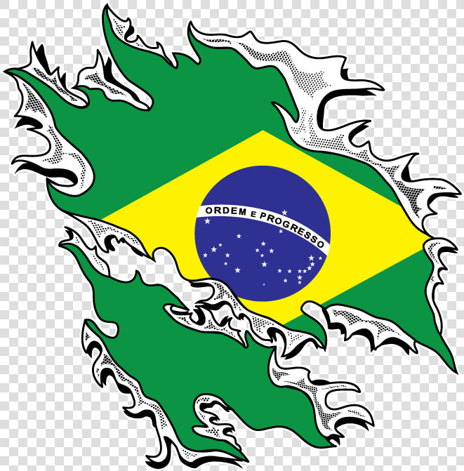 Brazilian Flag Tear Design República Federativa Do   Brazil Flag  HD Png DownloadTransparent PNG