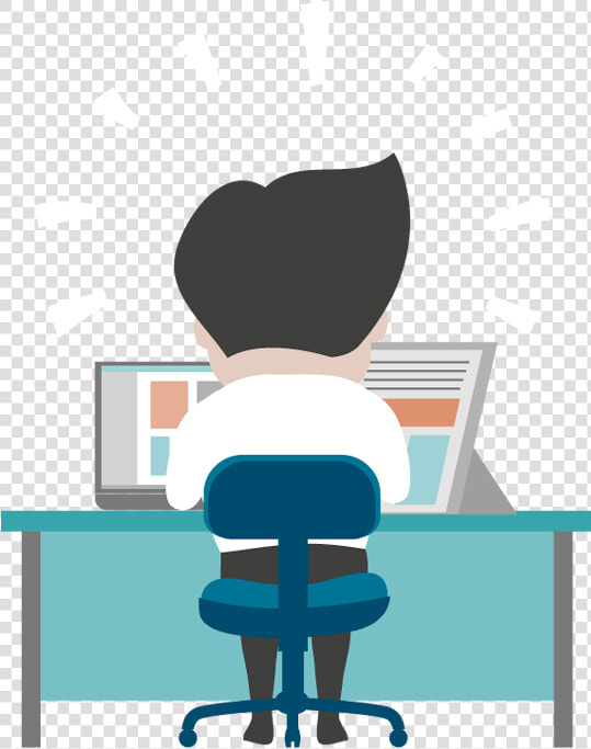 Cartoon Man Working At Desk Clipart   Png Download   Cartoon Man Working At Desk  Transparent PngTransparent PNG