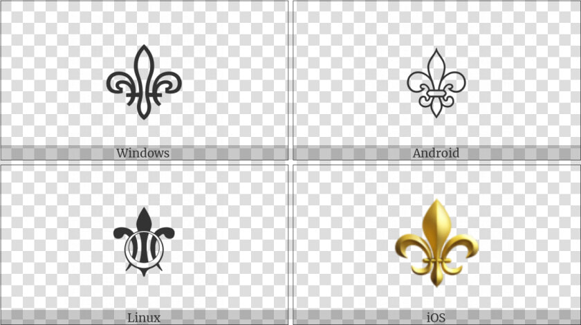 Fleur De Lis On Various Operating Systems   Unicode Alpha  HD Png DownloadTransparent PNG