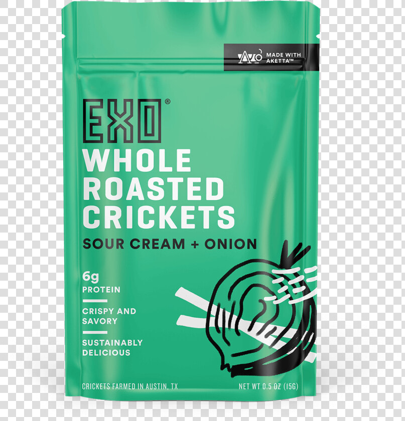 Sour Cream  amp  Onion Roasted Crickets   Exo Whole Roasted Crickets  HD Png DownloadTransparent PNG