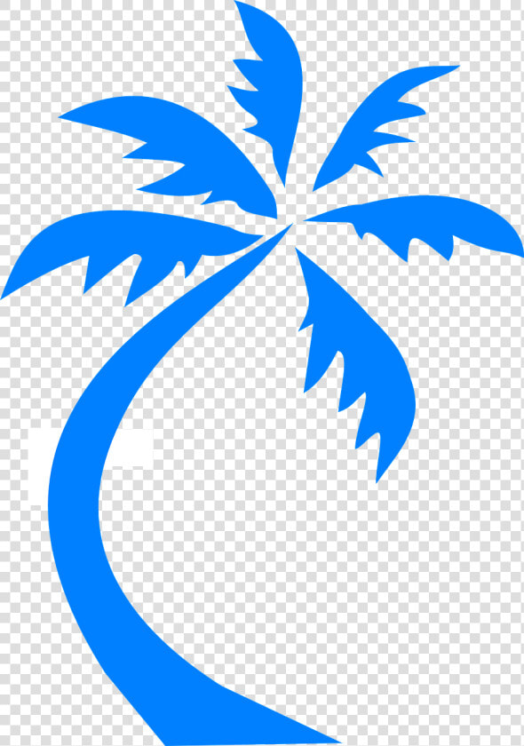 Travel  Palm Tree Palm Blue Silhouette Beach Tropi   Black Coconut Tree Clipart  HD Png DownloadTransparent PNG