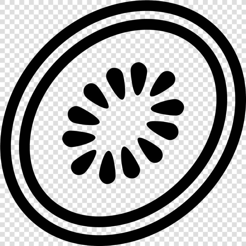 The Object Is An Oval Shape That Is Angled To The Right   Black And White Kiwi  HD Png DownloadTransparent PNG