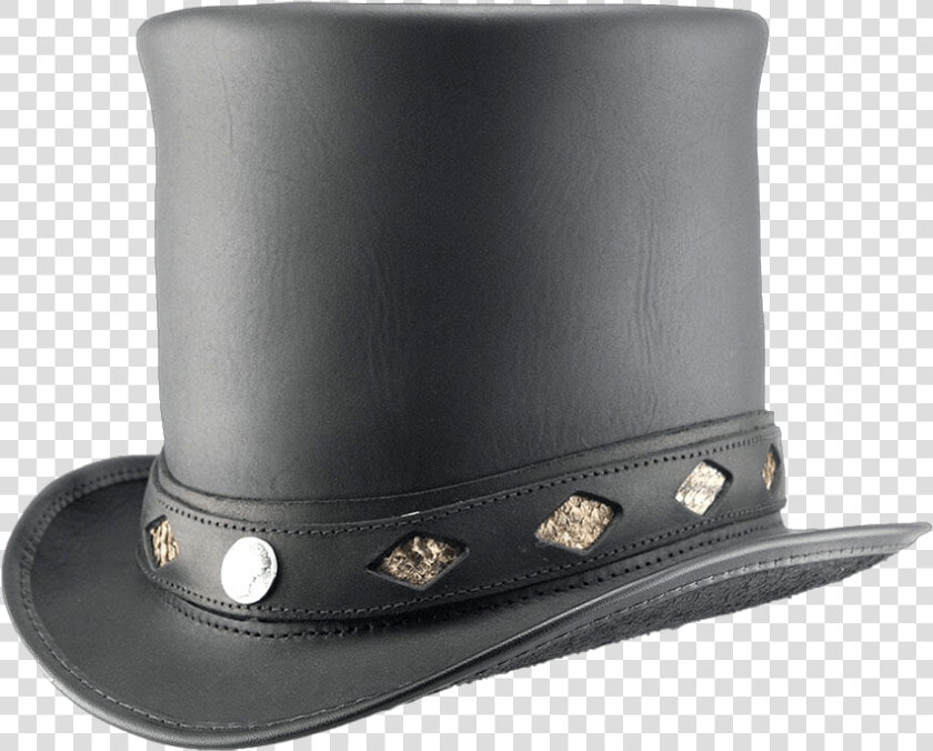 Casual Stove Piper Steampunk Hat   Leather Biker Top Hat  HD Png DownloadTransparent PNG