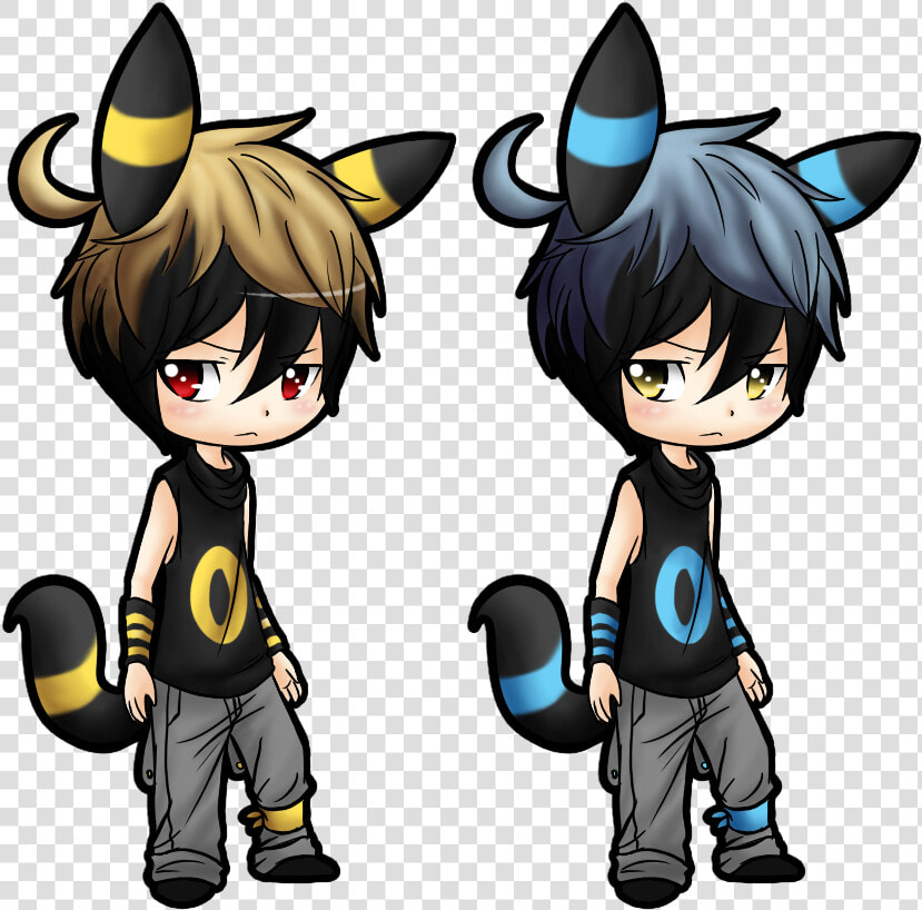 Chibi Gijinka Umbreon Normal Shiny By Thatwildmary d69fkfj   Walpaper Anime Chibi Boy  HD Png DownloadTransparent PNG