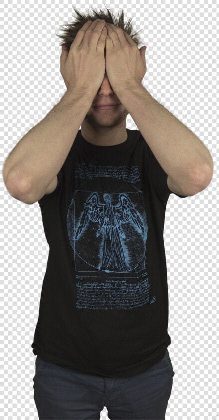 Vitruvian Weeping Angel Male T shirt  HD Png DownloadTransparent PNG